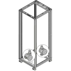 Schroff Roulette Novastar, 400 kg, avec pieds réglables, Serverschrank Zubehör, Grau