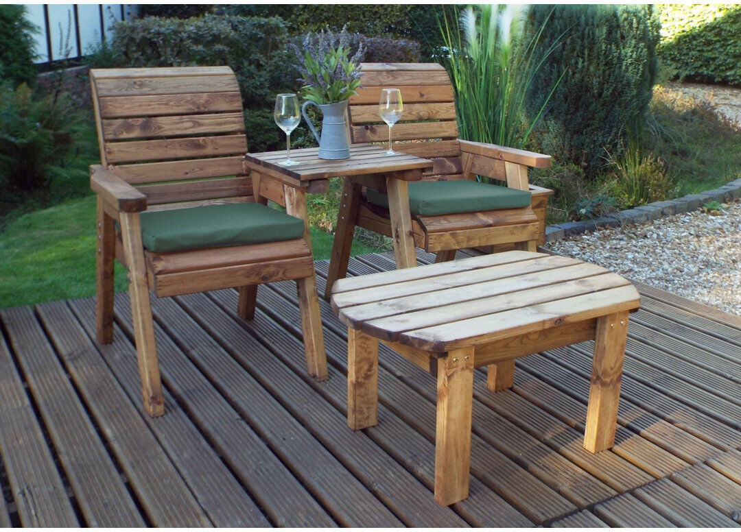 Union Rustic Garza 2 Seater Conversation Set Green 2