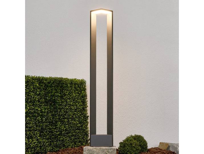Jeny Lampe de Jardin Graphite/White - Lucande - Terrasse - Moderne - Métal - À ampoule unique