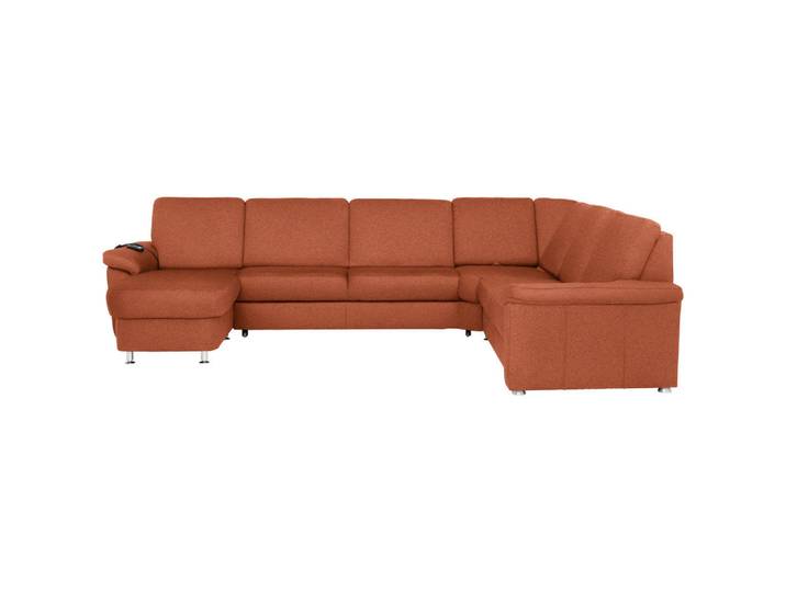 Beldomo System Wohnlandschaft, Terracotta, Metall, 6-Sitzer, U-Form, 336x240 cm, Typenauswahl, Fußauswahl, Stoffauswahl, Sitzqualitäten, seitenverkehrt erhältlich, Bettfunktion Hocker Rückenfutter, individuell planbar, Wohnzimmer, Sofas & Couches, Wohnlandschaften, Wohnlandschaft U-Form