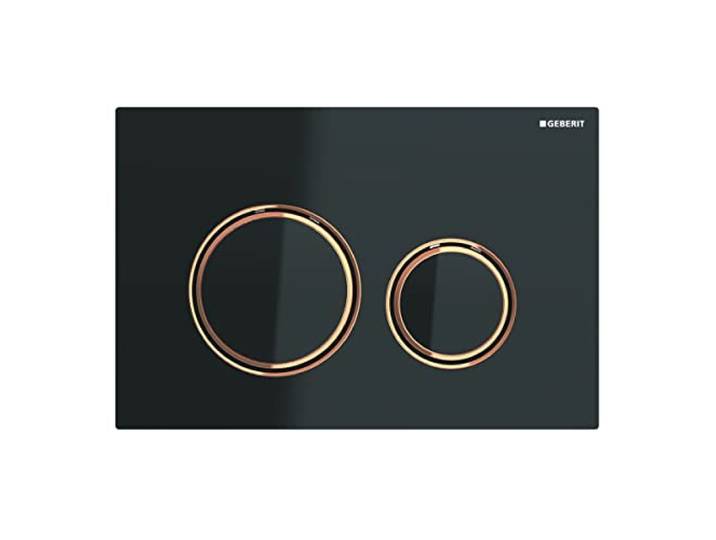 Geberit - Geberit spoelplaat - Mat zwart, Sigma21 zwarte triggerplaat voor dubbel flush rood goud - Geberit