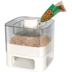 Doggy Village Media-Tech PET AUTO-BUFFET - Mechanical dry food dispenser for dogs or cats, controlled by pet, whit, Futternapf