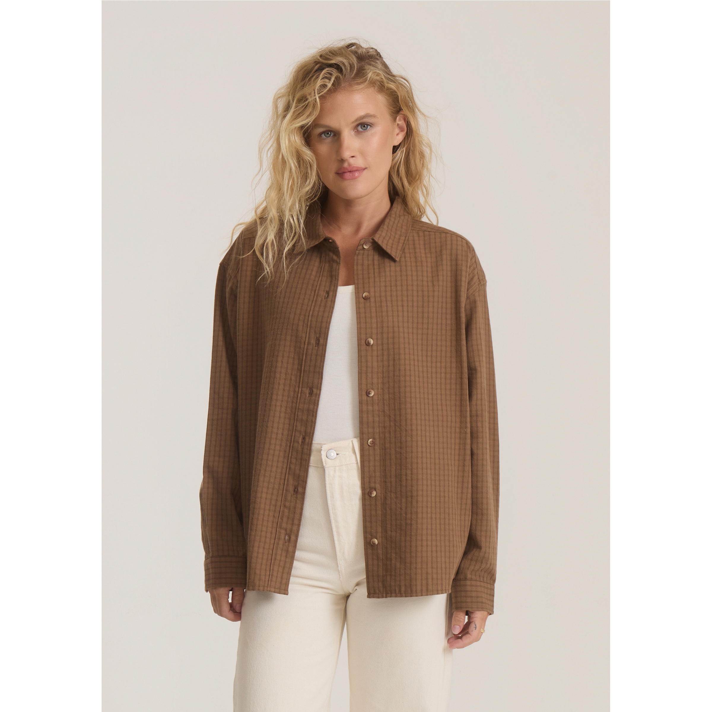 Roark Costa Damen Blusen bone herringbone Größe S Lifestyle Hautfreundlich