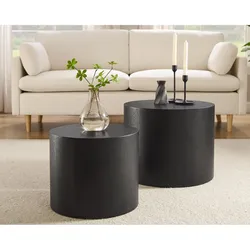 SalesFever »Ava« Couchtisch 2er Set schwarz aus Holzfaserplatte
