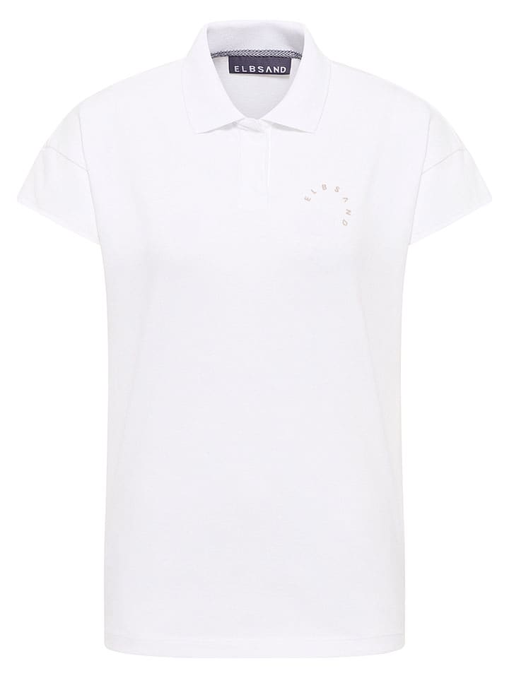ELBSAND Poloshirt "Torva" in Weiß - L