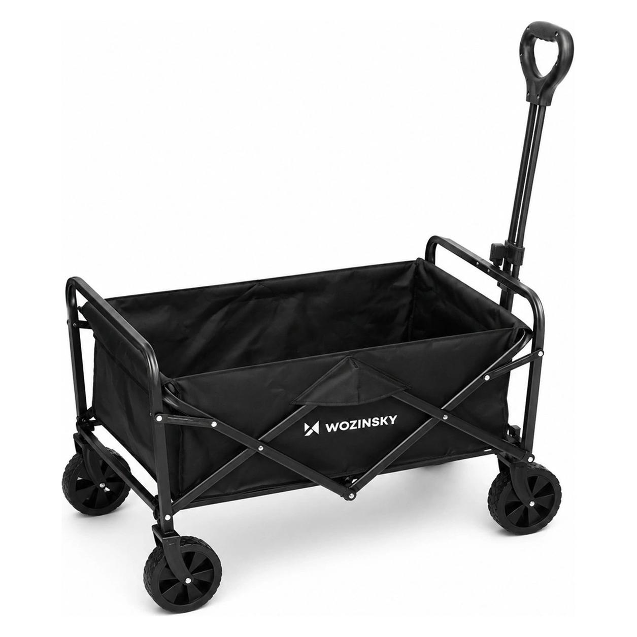 Wozinsky WZP-80 Strand-, Touristen- und Gartenwagen, robust, breite Räder, bis 80 kg - schwarz (1409315874)