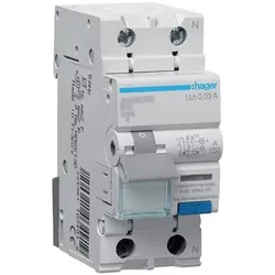 Hager, Sicherung, FI/LS 1P+N 10KA C-16A 30MA A-G (ADG566D) (16 A)