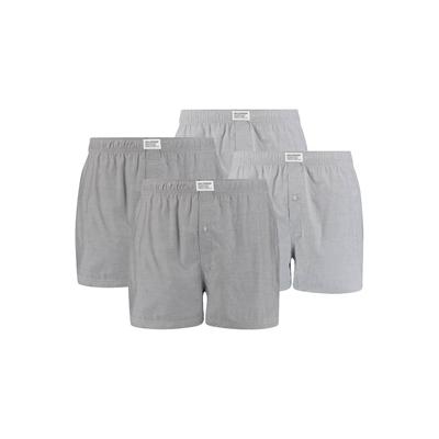 Webboxer LEVI'S "Web-Boxershorts 4er Pack", Herren, Gr. XL, grau, Obermaterial: 100% Baumwolle CO., Unterhosen
