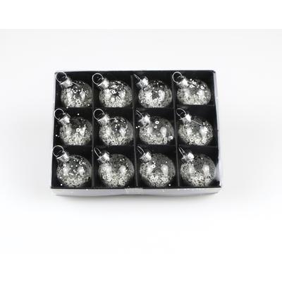 Weihnachtsbaumkugel AM DESIGN "aus Glas, Ø: 3 cm", silber, Ø:3cm, Glas, Weihnachtsbaumkugeln, 3er Set
