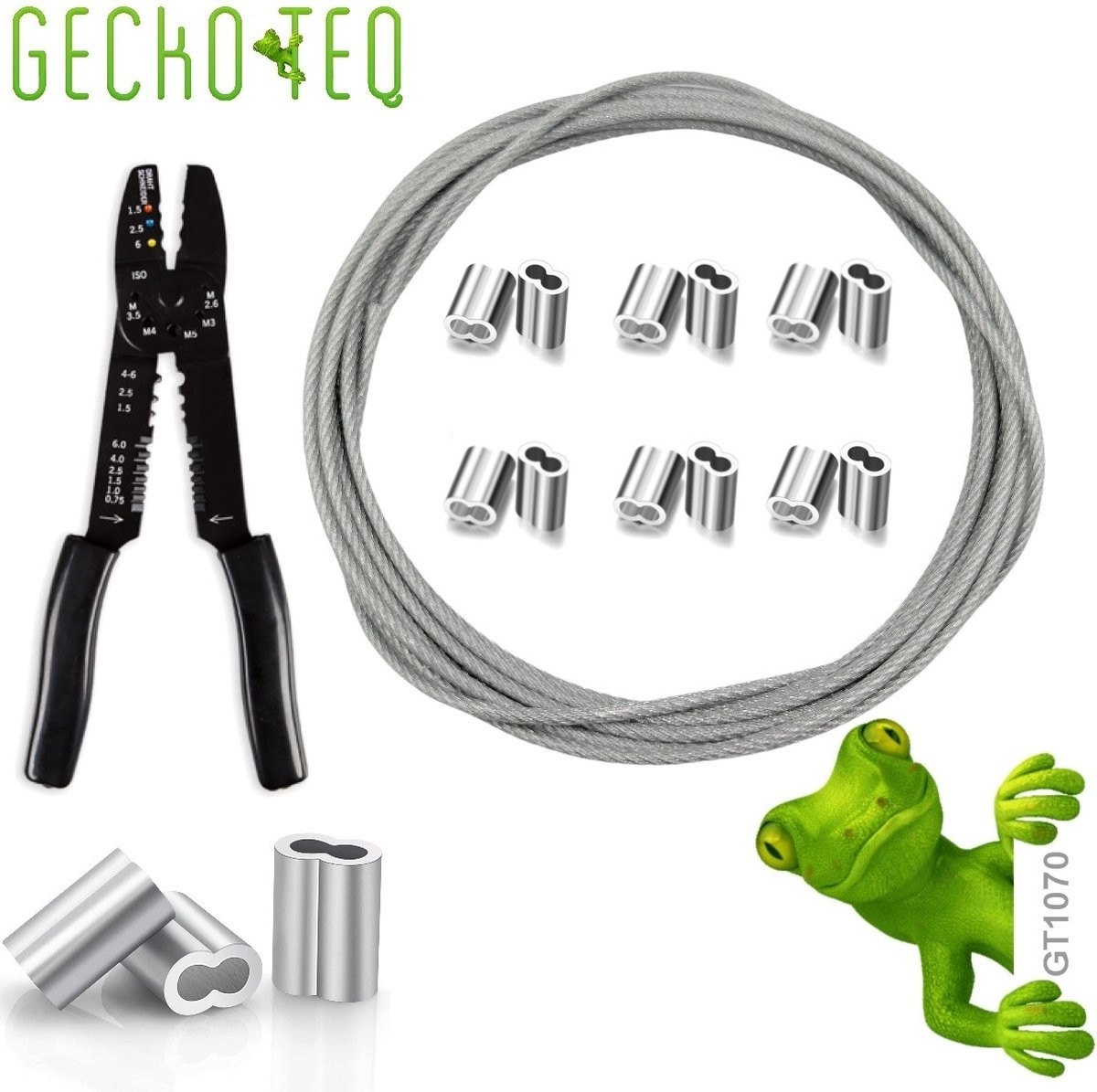 GeckoTeq GT1071 Ophangsysteem voor schilderijen en fotolijsten inclusief kniptang