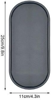 Uplift Treasures Large Oval Silicone Vanity Organizer Tray gray