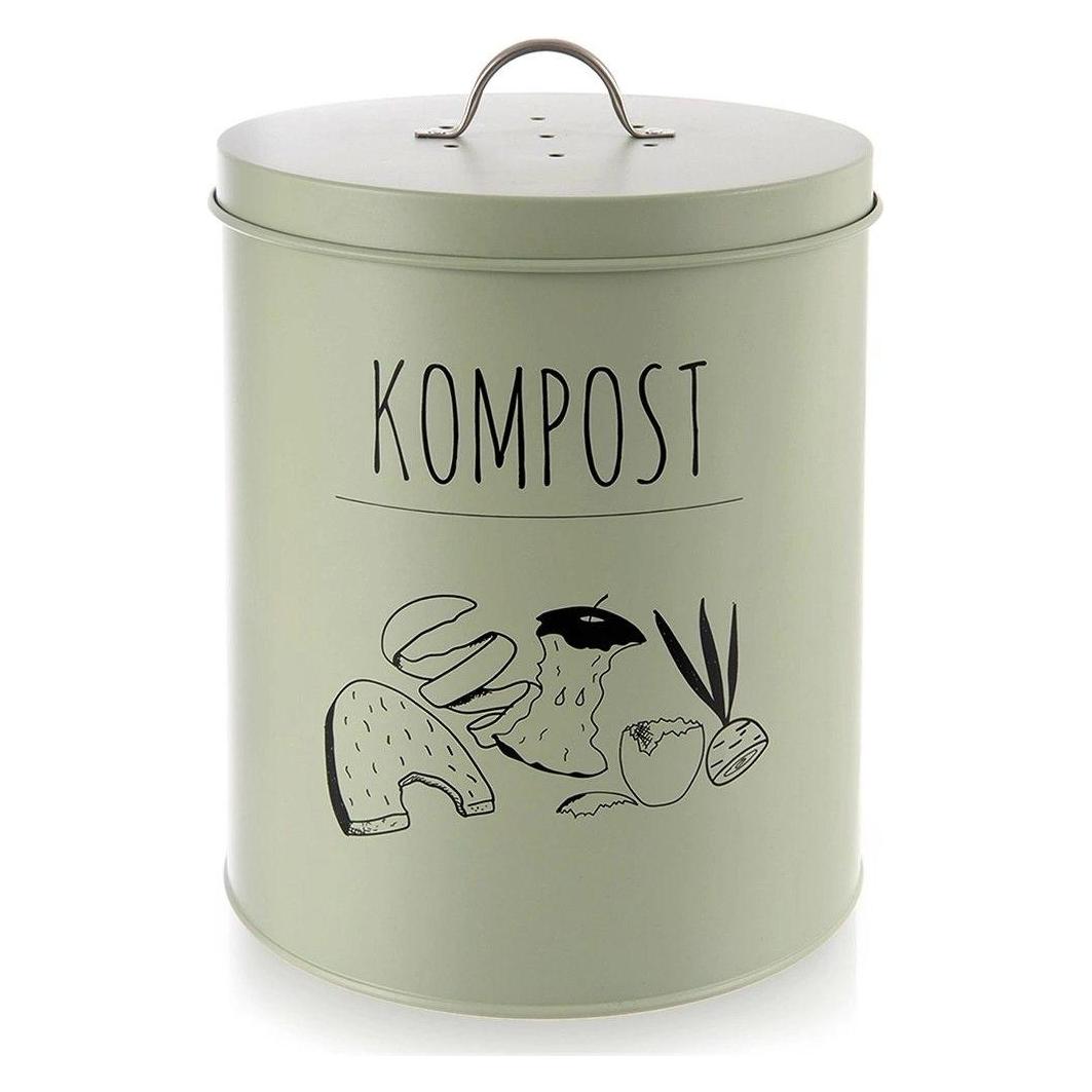 Ekobat Kompostownik kuchenny z filtrem węglowym metalowy zielony GREENISH 8 l (63883742)