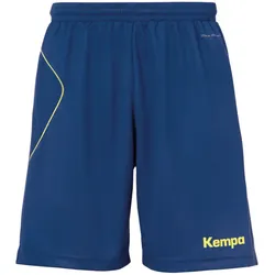 Kempa Curve Handballshorts Kinder deep blau/fluo gelb 116