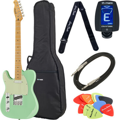 Harley Benton TE-62CC LH SFG Bundle Sea Foam Green