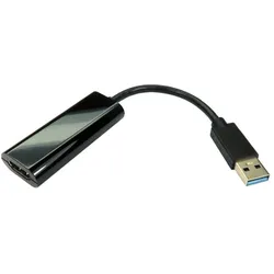 Cables Direct USB 3.0 HDMI Adaptor (HDMI), Video Adapter, Schwarz