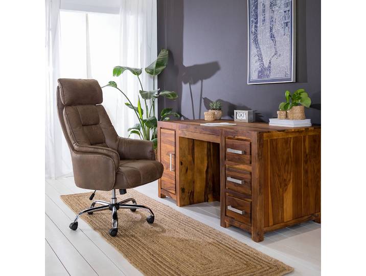 Chaise de bureau Grately 71 x 115 x 84cm Marron/Marron