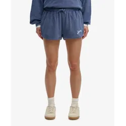 Superdry für Damen. W7110505A Heritage Frottee-Shorts blau (S), Lässig, Baumwolle