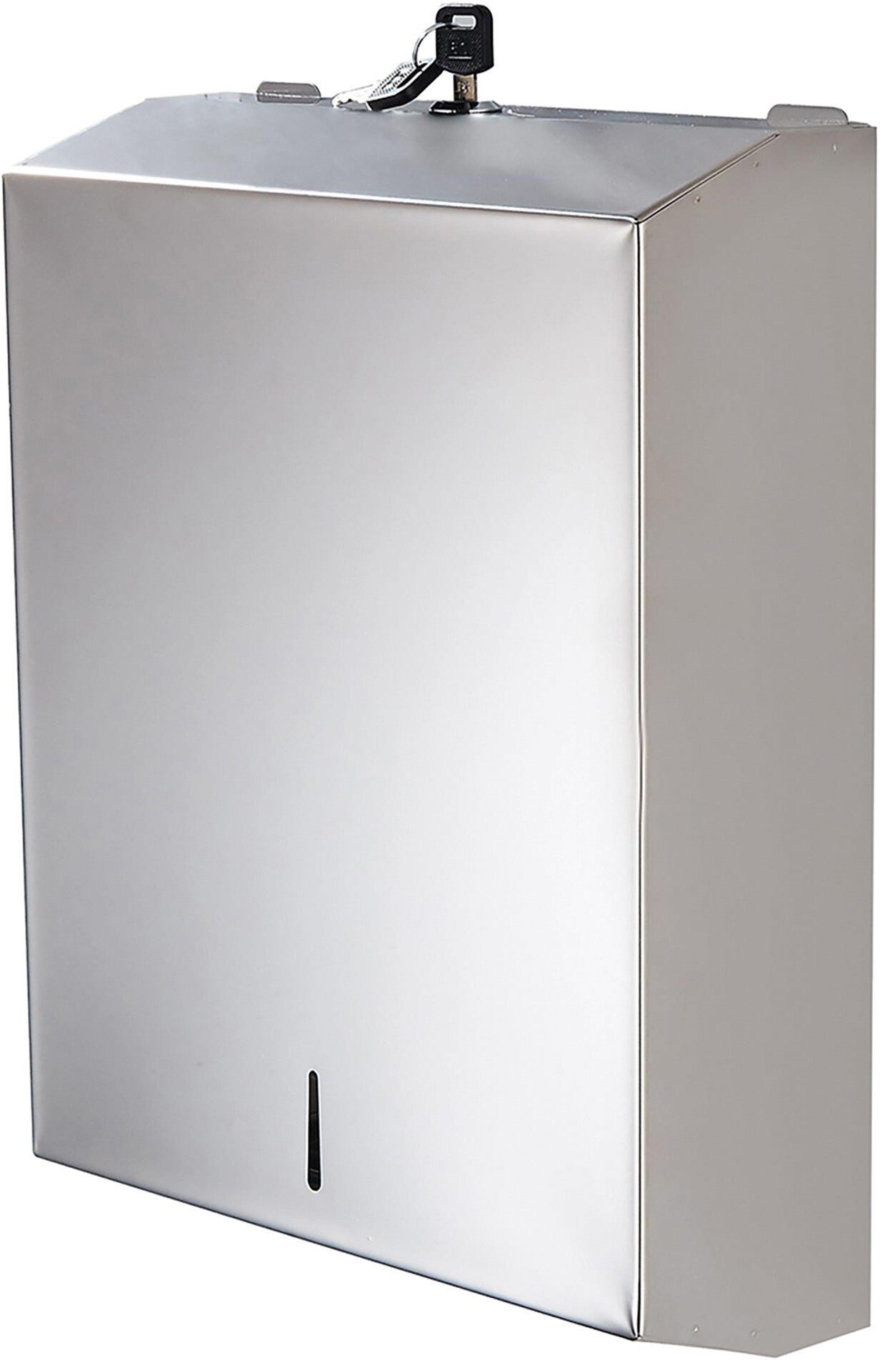 Tecnomat DISPENSER DI ASCIUGAMANI DI CARTA IN ACCIAIO INOX FISSAGGIO A MURO 27,9x36,4x10 cm