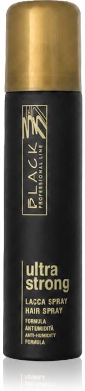 Black Professional Line Lacca Black Ultra Strong Hair Spray Extra Strong Fixating Hairspray for volume and shine 75 ml