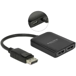 Delock Signalsplitter DisplayPort (DisplayPort, DisplayPort), Video Adapter, Schwarz