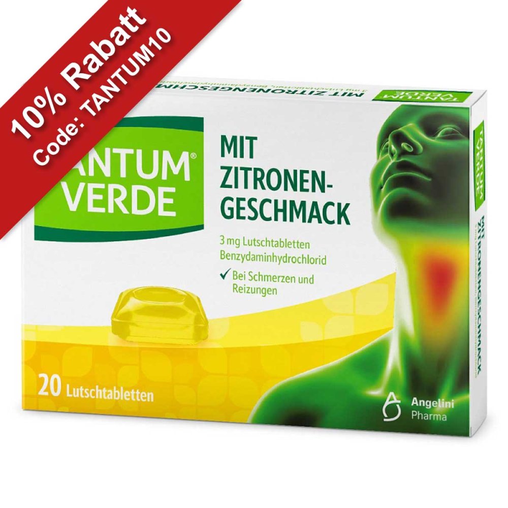 Angelini Pharma Deutschland GmbH Tantum Verde 3 mg Lutschtabletten Zitronengeschmack 03335540