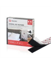 VELCRO je5m Haken-&Flauschbd 20mm Schwrz Schwarz (VEL-PS20002)