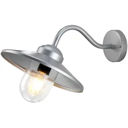 Elstead Lighting Klampenborg Außenwandleuchte 1-flammig in Silber mit Klarglas