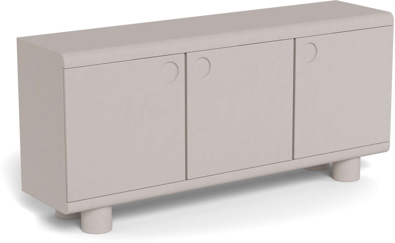 Sideboard ACTONA GROUP "Magee - elegante & moderne Anrichte mit praktischem Stauraum", beige (grau), B:160cm H:75cm T:40cm, MDF, Sideboards, Sideboard, Schickes Sideboard für den Wohn-und Essbereich im warmen grau lakiert grau B/H/T: 160cm x 75cm x 40cm, 