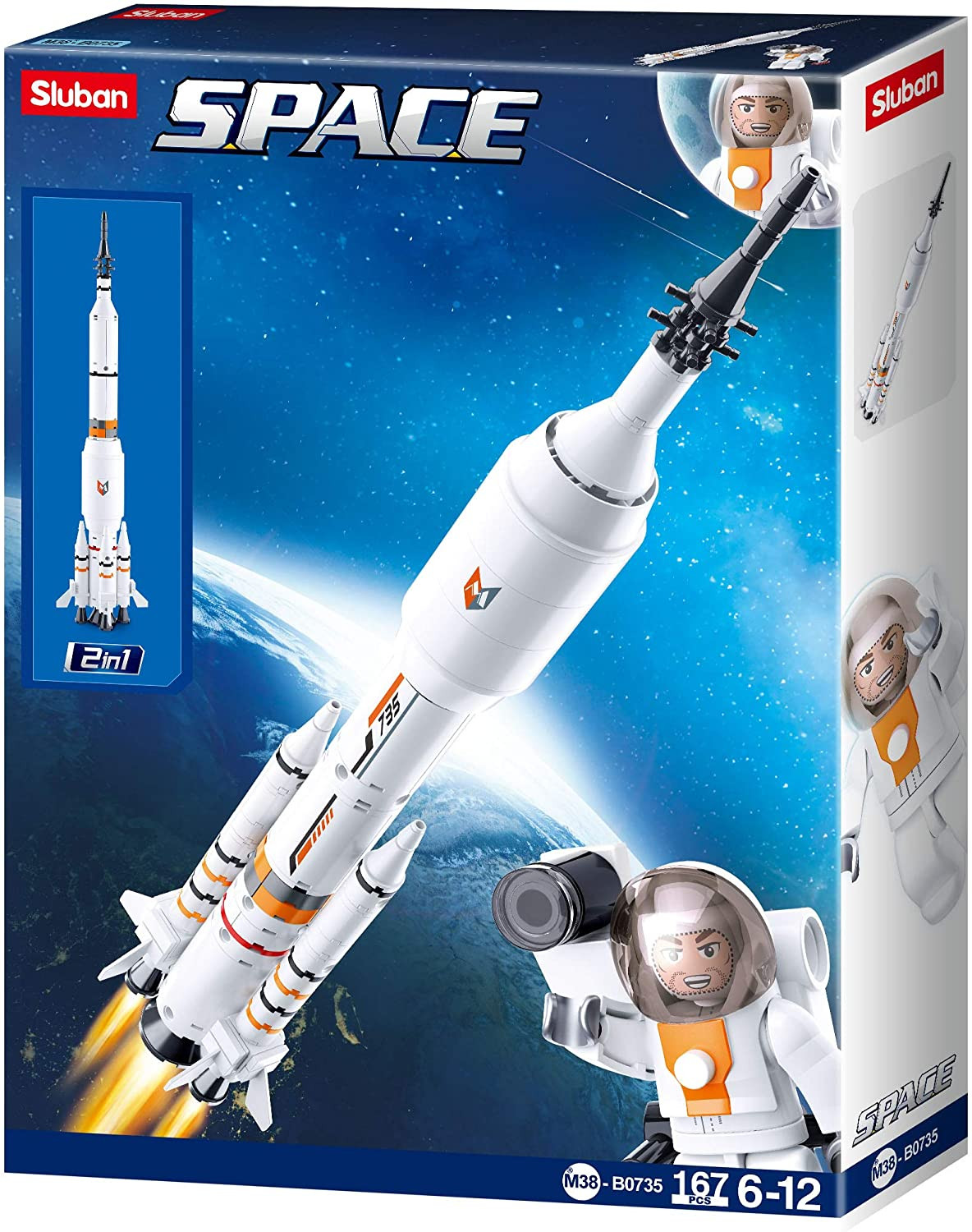 Sluban Space 2-in-1 Raketmotor voor de Space Shuttle
