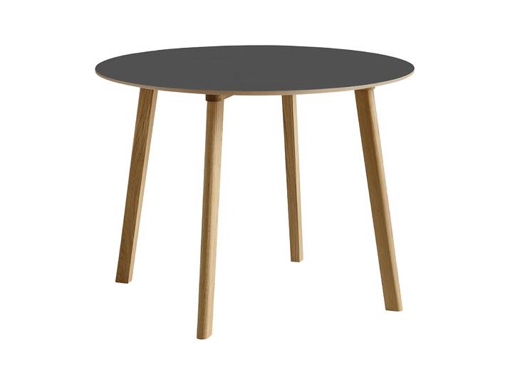 HAY CPH220 Deux 2.0 Tisch Ø98 cm Stone grey-lacquered oak