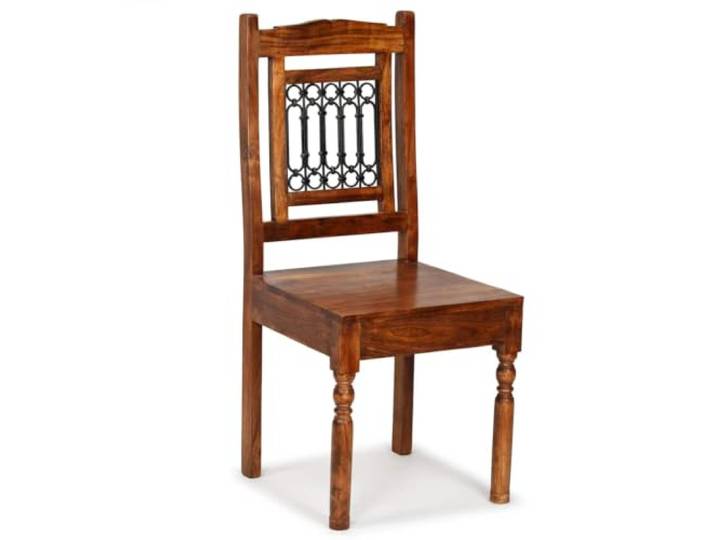 HKLGBVCR Esszimmerstühle aus massivem Akazienholz, klassisch, 4 Stück Langlebiges tropisches Hartholz, einfache Montage, Reinigung mit feuchtem Tuch, 110 kg pro Sitz, klassischer Stil