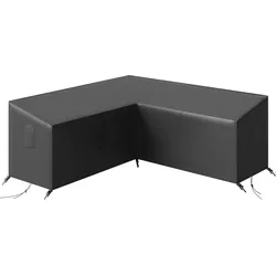 GARTENMÖBEL-ABDECKUNG 420D-Oxford-Gewebe Schwarz