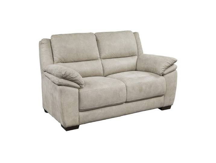 ASTIO - Canapé Fixe 2 Places Tissu Majestic Beige
