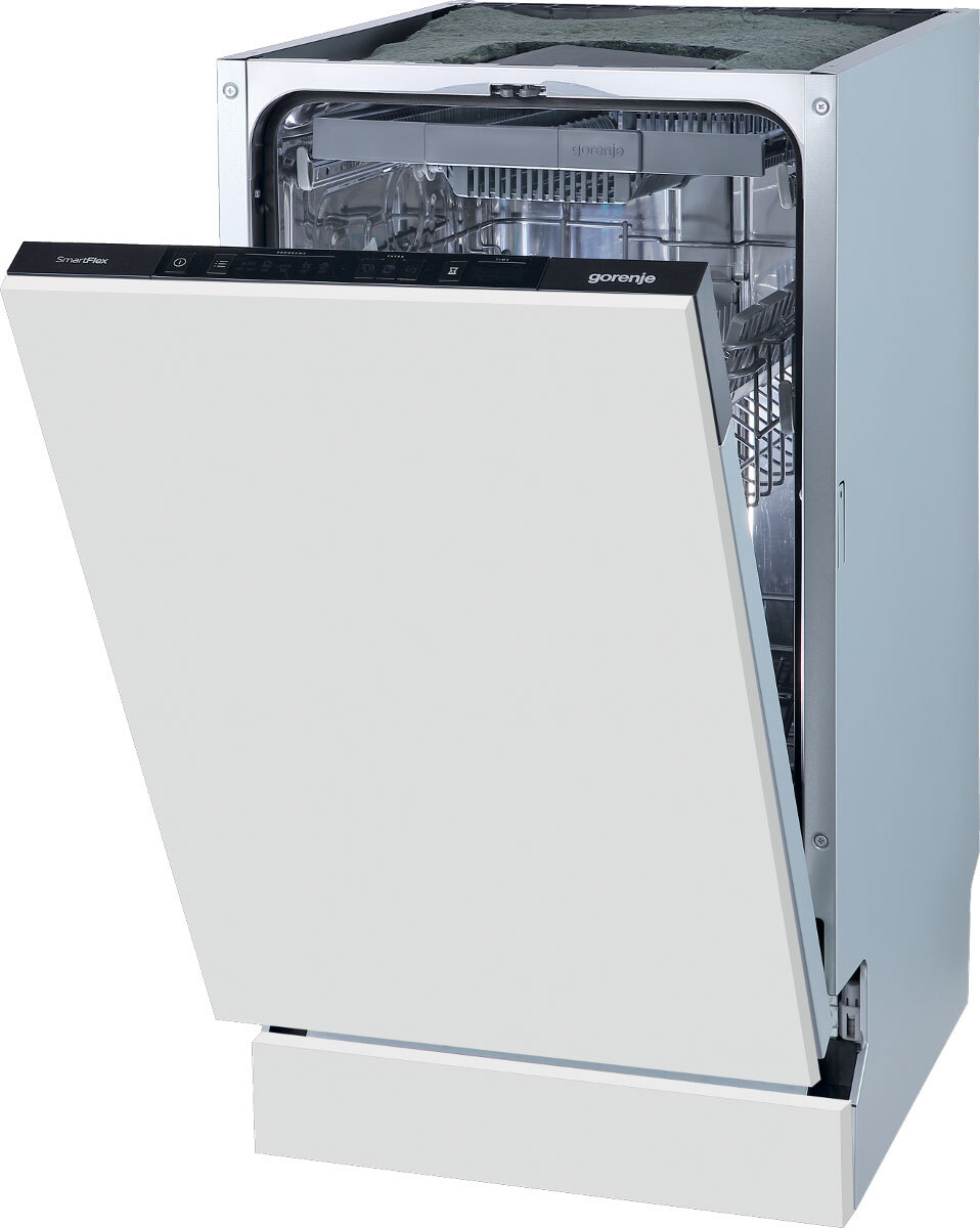 Gorenje GV561D10 Geschirrspüler Vollintegrierbar 45 cm, 11 Maßgedecke, Single, Weiß,