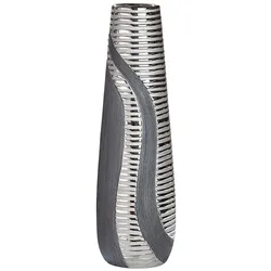 Bodenvase Grau/Silberfarben
