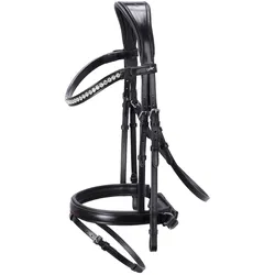 Schockemöhle Trense PALERMO black/silver Classic Line anatomisch , Größe: WB