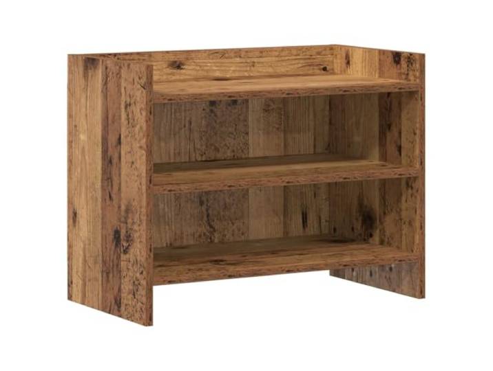 KUPTYERFG TV Schrank 60x33x47 cm Lowboard Altholz Holzwerkstoff Kompaktes Lowboard im Vintage Look für Wohnzimmer und Schlafzimmer mit 2 offenen Fächern für Mediengeräte.