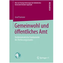 Gemeinwohl und öffentliches Amt, Fachbücher von Josef Isensee