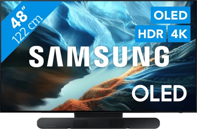 Samsung OLED 48 inch S90H (2026) met Samsung HW-S60D Soundbar Zwart