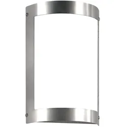 CMD Creative Metalldesign Outdoor LED Wandleuchte, IP44, 12W 3000K 1200lm, Edelstahl / Opalglas CMD-29/3/LED