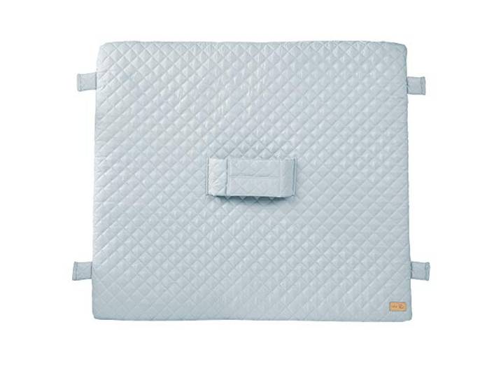 roba Wickelauflage roba Style 85 x 75 cm - Sichere Unterlage mit Haltegurt & Laschen für Baby Wickeltische - Wickelunterlage abwischbar - Hellblau