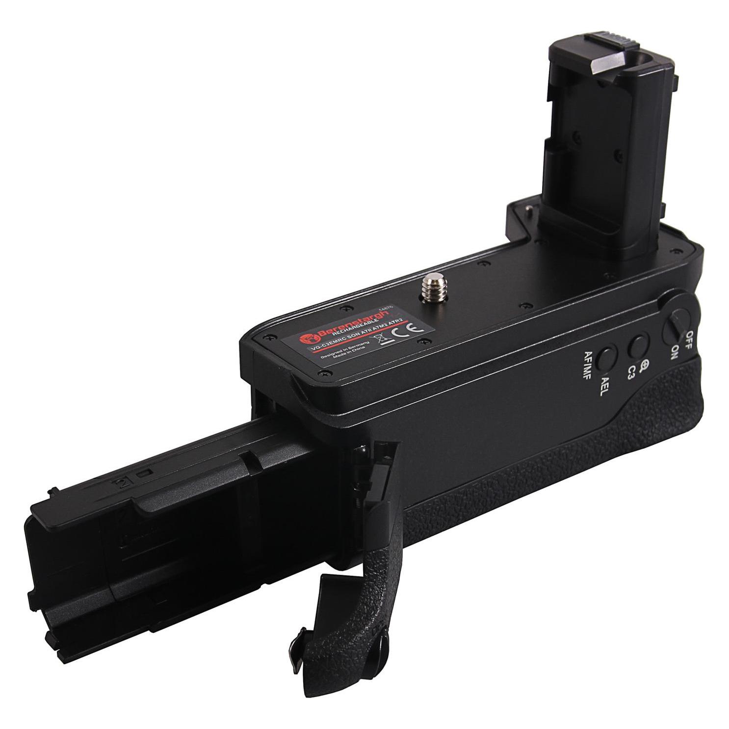 Berenstargh Batteriegriff für Sony A7 II, A7M2 A7R2 VG-C2EMRC für 2 x NP-FW50 Akkus inkl. Fernbedien (Batteriegriff) (33314462)