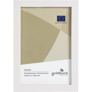Goldbuch Bilderrahmen Skandi 900992, 10 x 15 cm, Echtglas, Holzrahmen weiß