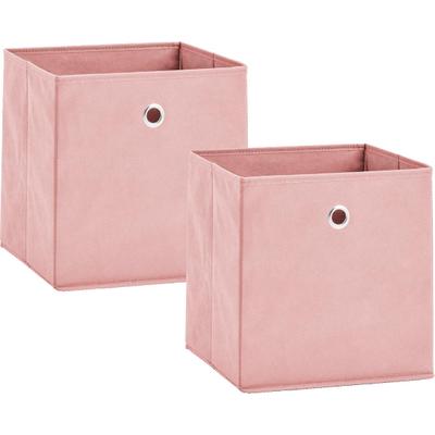 Aufbewahrungsbox ZELLER PRESENT, rosa, B:28cm H:28cm T:28cm, Vlies, Aufbewahrungsboxen, Aufbewahrungsbox, faltbar und schnell verstaut
