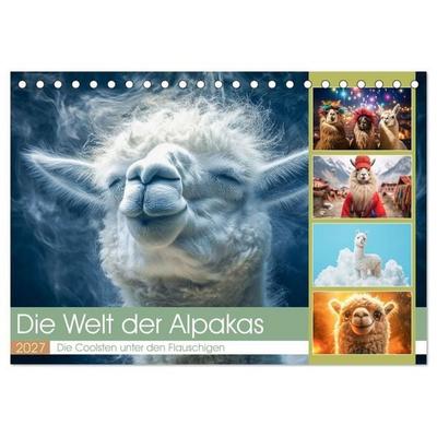 Die Welt der Alpakas (Tischkalender 2027 DIN A5 quer), CALVENDO Monatskalender