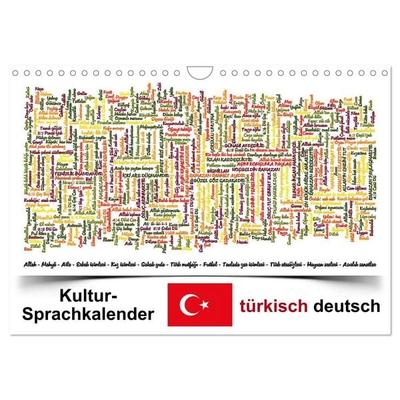 Kultur-Sprachkalender Türkisch-Deutsch (Wandkalender 2027 DIN A4 quer), CALVENDO Monatskalender