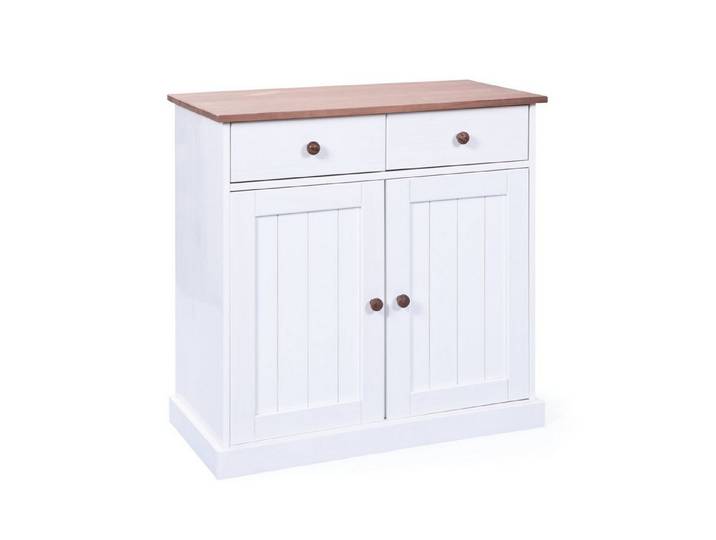ebuy24 Sideboard Wright Sideboard 2 Türen, 2 Schubladen, weiss, bra