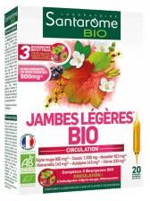 Santarome Bio Jambes Légères Bio 20 Ampoules - Boîte 20 ampoules de 10 ml