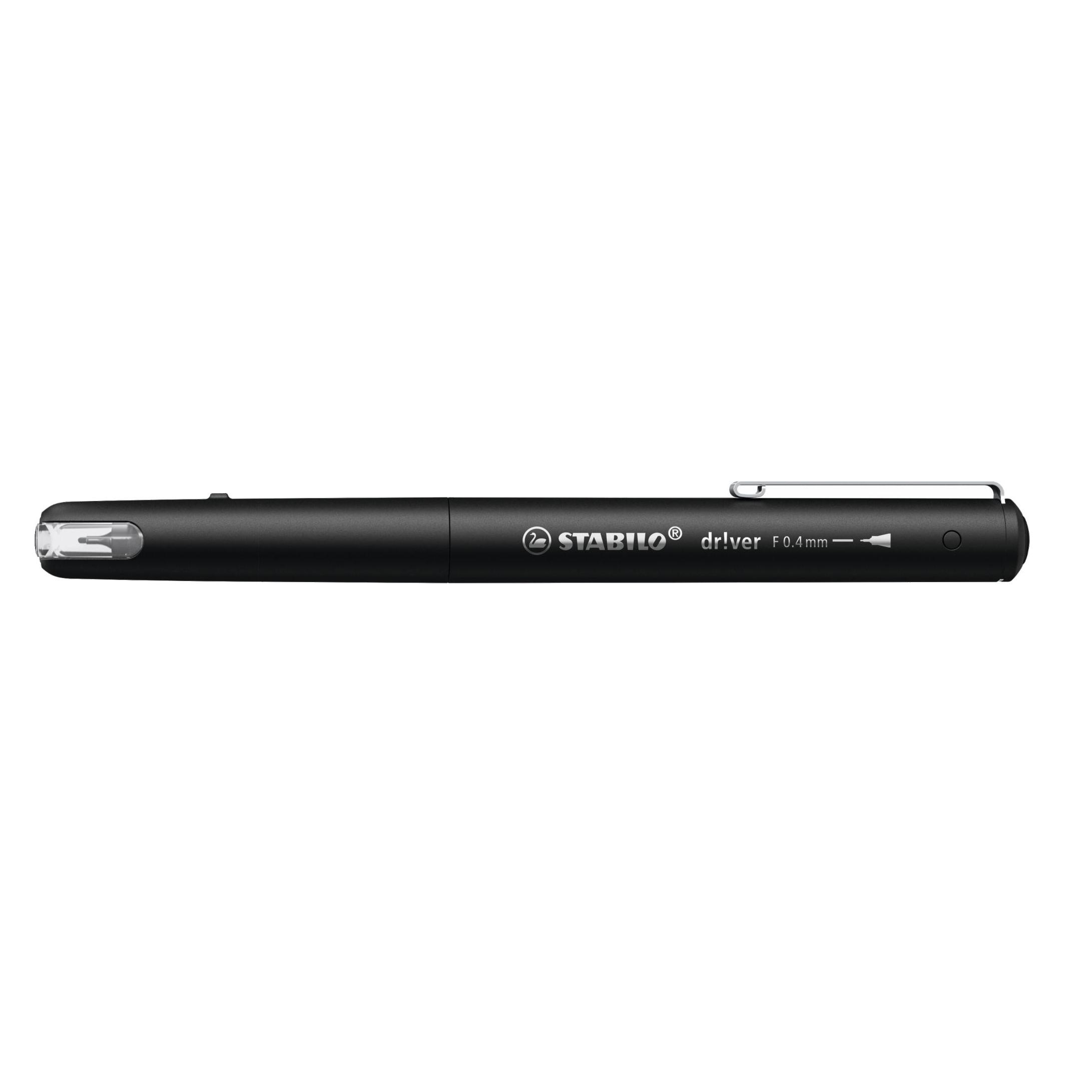 Stabilo Fineliner Driver fine 0.4 mm, Schwarz, 5 Stück (5x) (108946001)