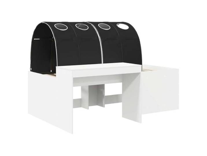 KTHLBRH Bett mit 4 Stück Eiche Technisches Holz, minimalistisches Design, 2 Zubehörteile inklusive, Verwendung im Innenbereich